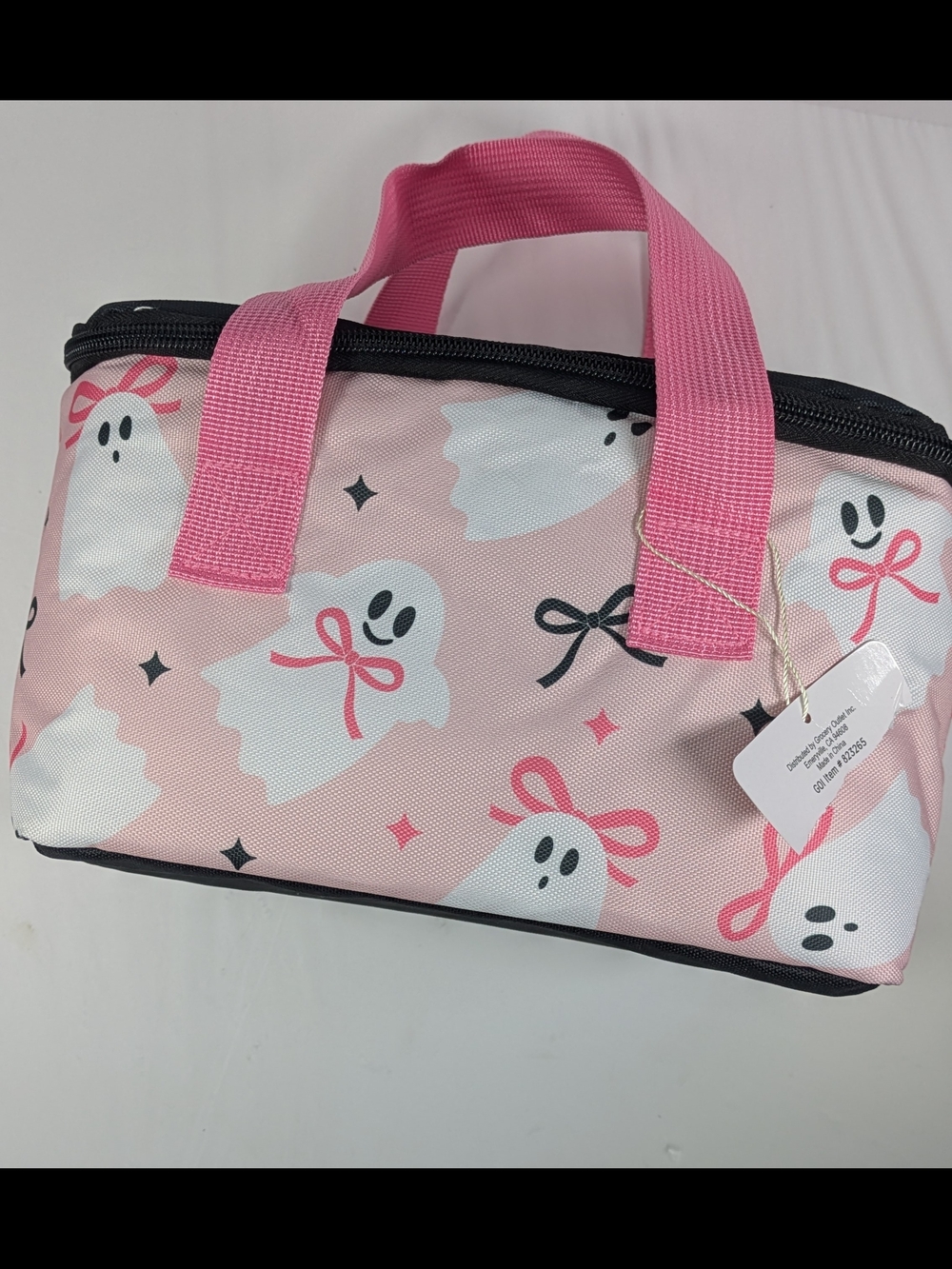 Grocery Outlet 2026 Summerween/Halloween Pink Ghost Print Cooler Bag